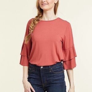Frye | 3/4 Tiered Bell Sleeve T-Shirt